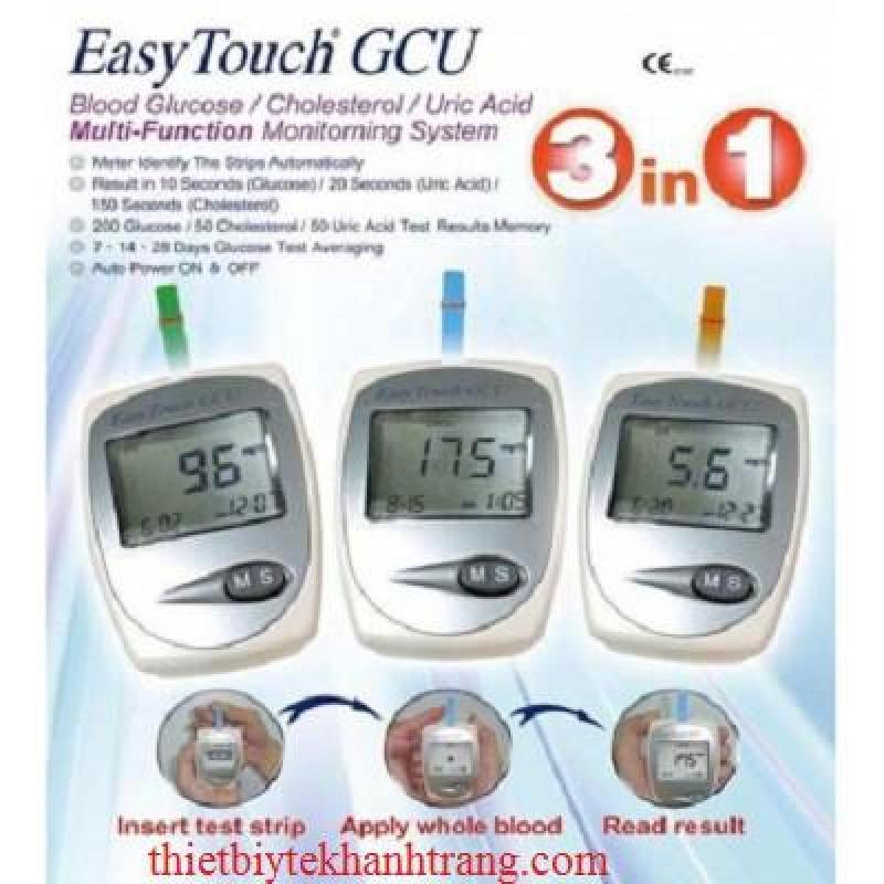 Máy đo đường huyết, mỡ máu, gout 3 in 1 Easy Touch ET322 cao cấp