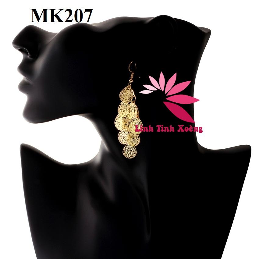 Bông tai đẹp, hoa tai đẹp, khuyên tai đẹp mạ vàng cao cấp Jupiter Queen MK207