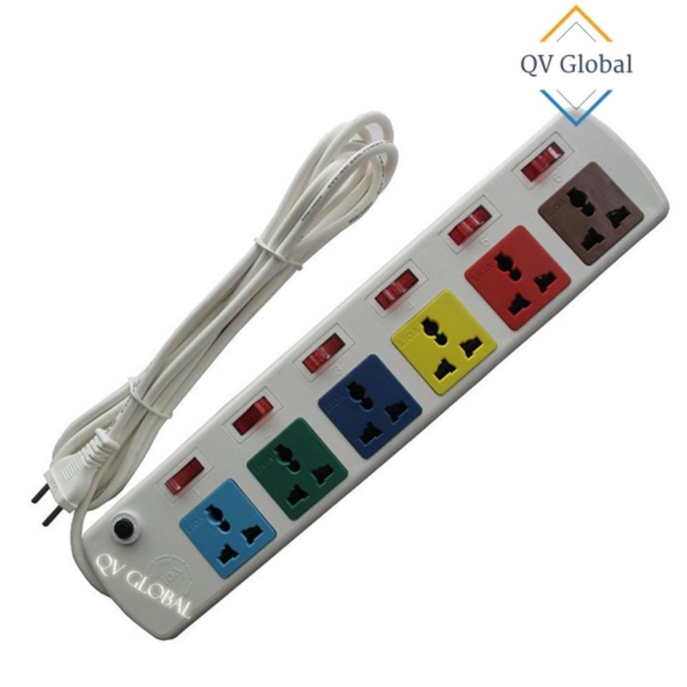 Ổ cắm điện lioa có bảo vệ quá tải 6 ổ cắm 6 công tắc dây 3 mét 6dof32n