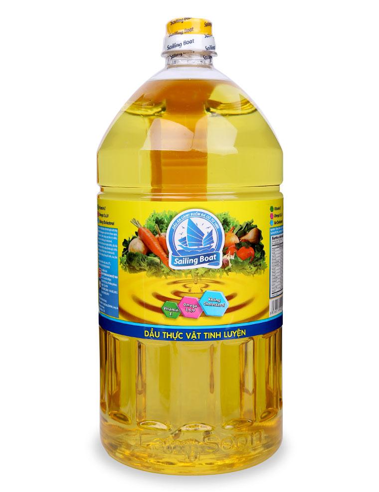 Dầu Ăn Sailing Boat Pure Vegetable Cooking Oil Chai 2 L