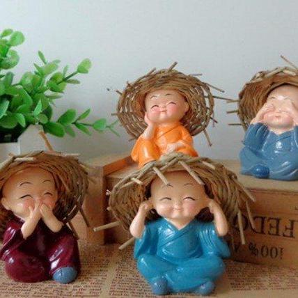 Bộ tượng Tứ Không - Bớt nghe, bớt nói, bớt nhìn, bớt làm điều sai trái