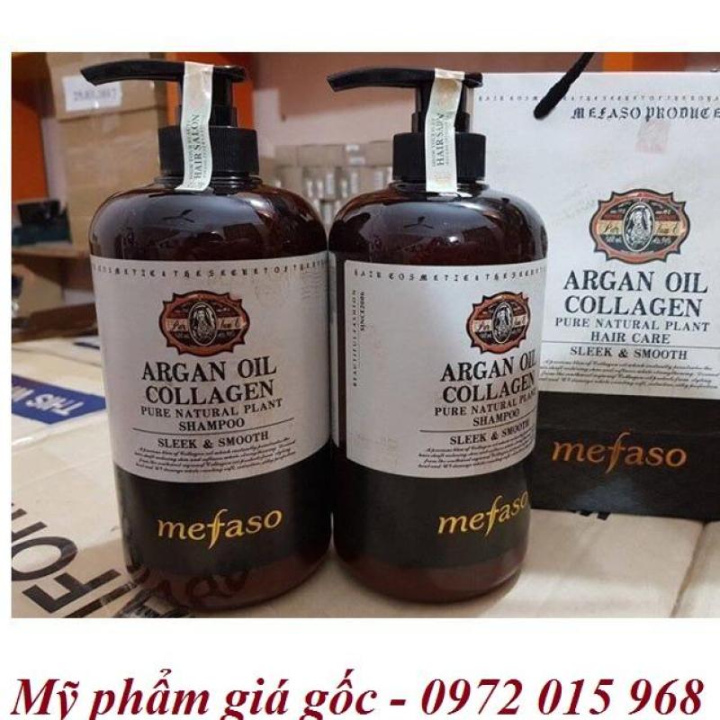 Bộ dầu gội xả Mefaso Collagen chai 850 ml 1 cặp 2 chai - Mefaso800ml nhập khẩu