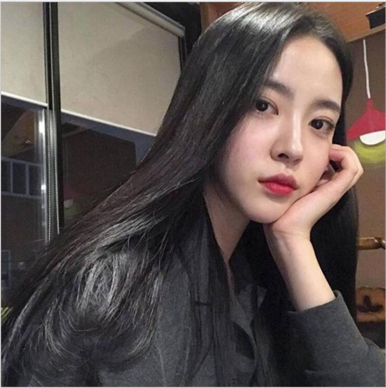 [TẶNG KÈM LƯỚI] Tóc giả nữ suông thẳng tự nhiên Hàn Quốc CÓ DA ĐẦU -  TG2160 ( MÀU ĐEN ) nhập khẩu