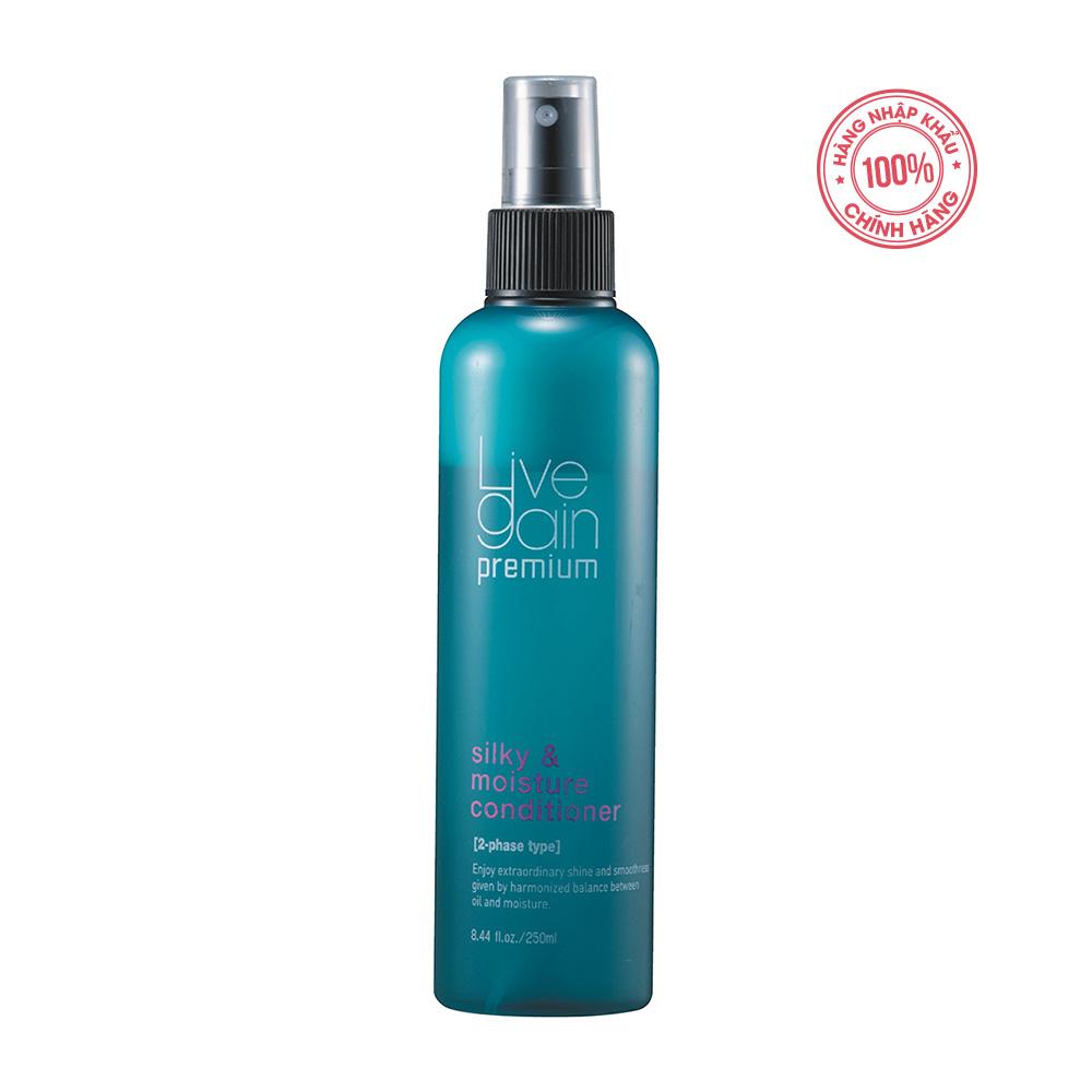 Xịt dưỡng tóc (Xả khô) Livegain Premium Silky & Moisture Conditioner 250ml Hàn Quốc
