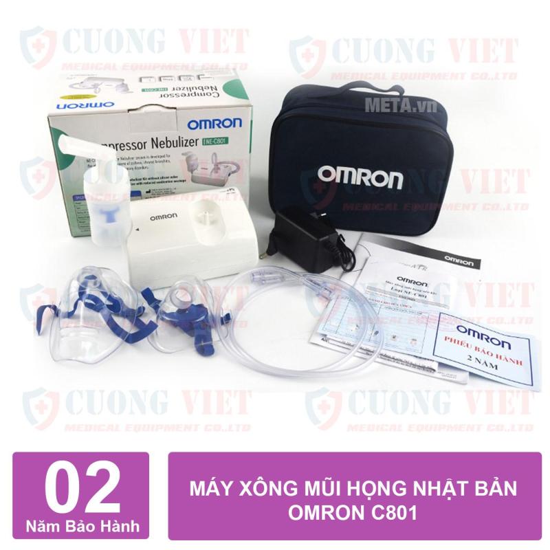 Máy xông mũi họng Máy xông khí dung Omron Compressor Nebulizer NE-C801 Nhật Bản