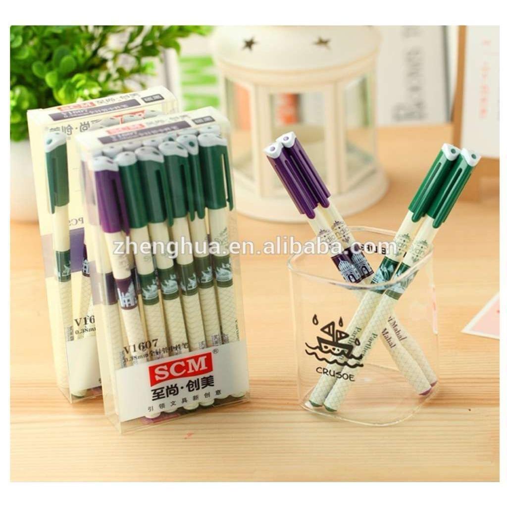 [HCM]Combo 10 cây bút gel V1607 xanh/đen