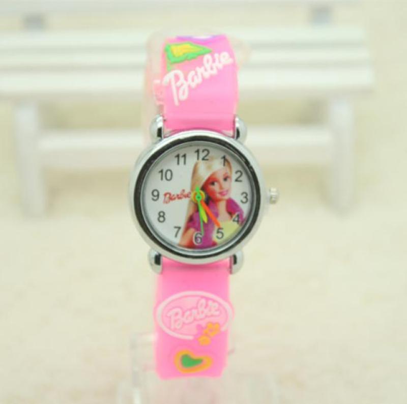 [HCM]Đồng hồ cho bé gái hình búp bê Barbie thời trang (hồng)