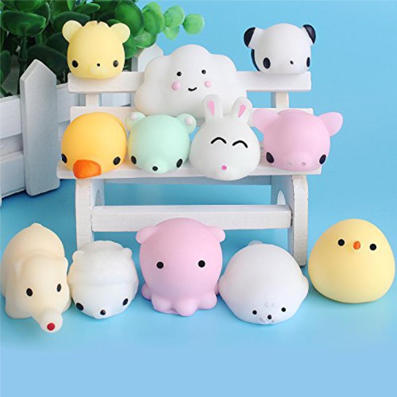 Bộ 16 con squishy mochi hình thú siêu dễ thương - đồ chơi chất dẻo hình thú - liclac shop