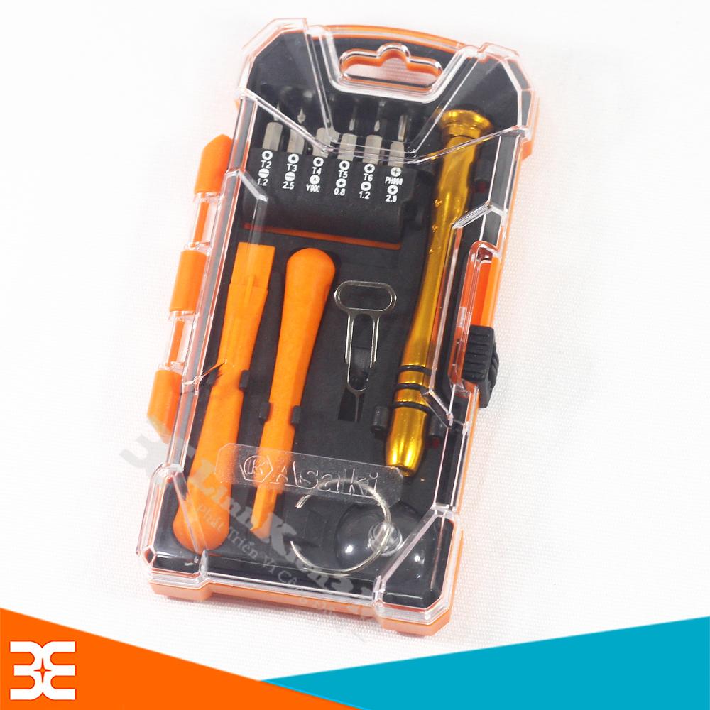 Bộ tô vít sửa điện thoại asaki ak-9077 17 chi tiết