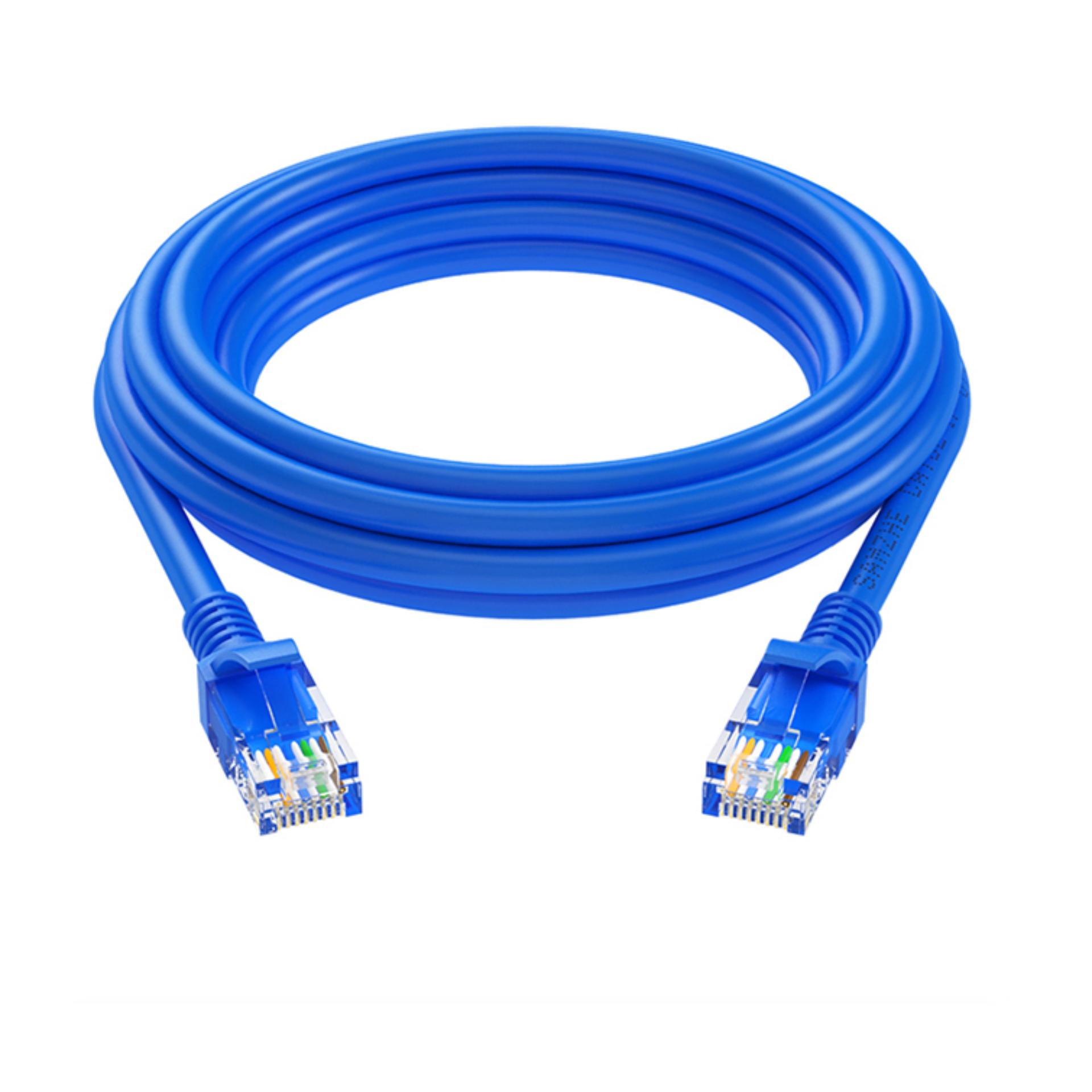 [HCM]Cáp Mạng Lan- Internet 2 Đầu Bấm Sẵn 5M Màu Xanh