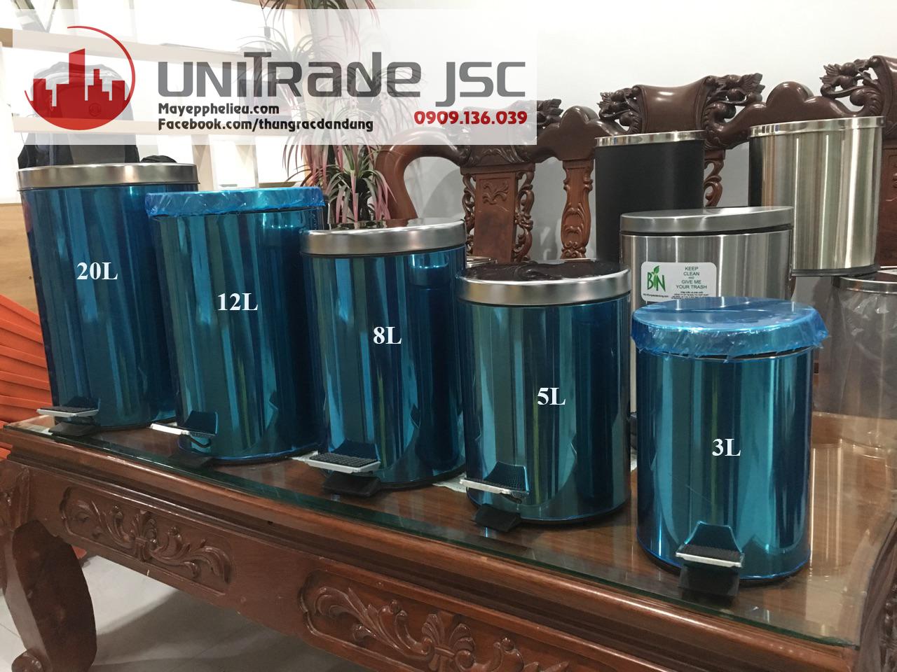 [HCM]THÙNG RÁC INOX ĐẠP CHÂN 20L HÀNG KHUYỄN MÃI