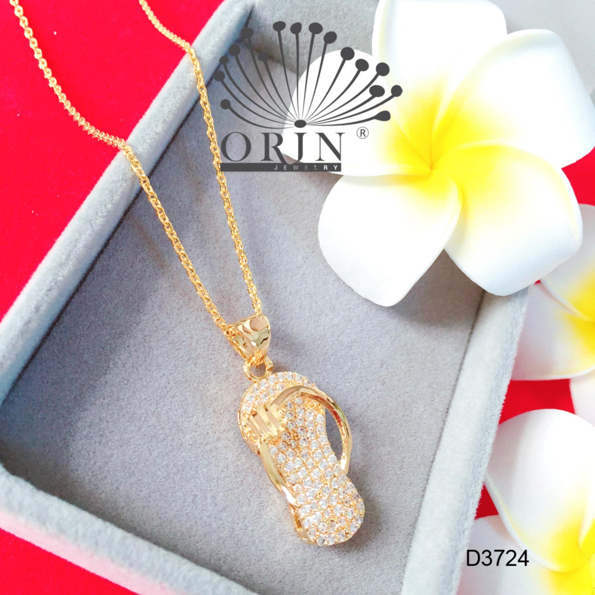 Dây chuyền mặt chiếc dép đính đá thời trang cao cấp Orin D3724 - Long Tien