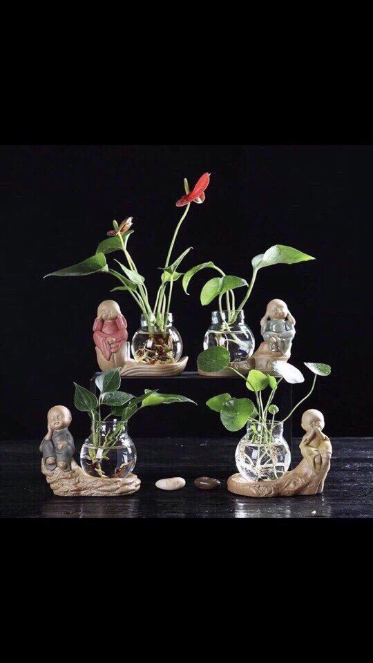 BỘ TƯỢNG 4 KHÔNG AN LẠC KÈM LỌ HOA PHONG THUỶ