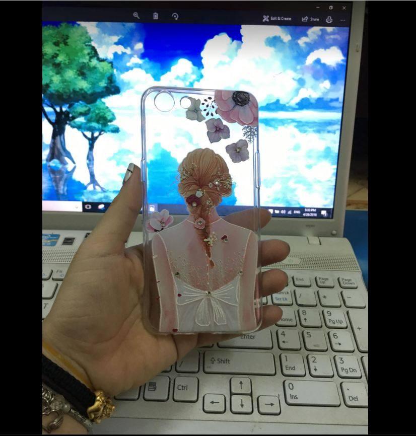 Ốp lưng dẻo thời trang đính đá cho Oppo A83