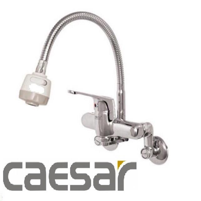 Vòi chậu rửa bát cắm tường nóng lạnh CAESAR ( đã bao gồm chân sen gắn tường) bảo hành 4,5 năm