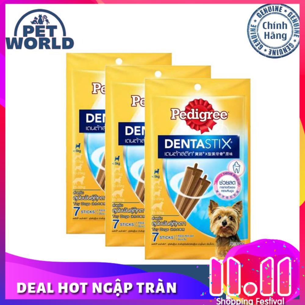 Combo 03 Bánh Xương Chăm Sóc Răng Dành Cho Chó Kiểng Pedigree Dentastix 60g