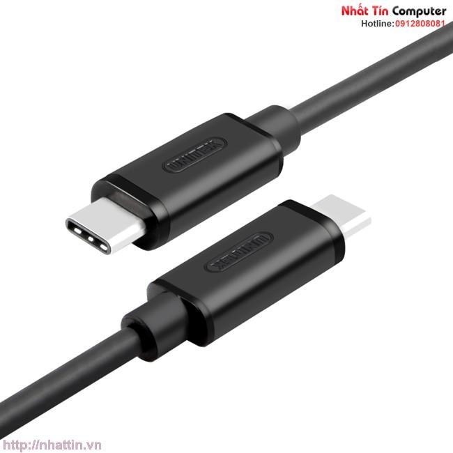 Cáp chuyển đổi tín hiệu USB chuẩn C 2.0 Unitek YC-473 có 2 đầu đực Hàng chính hãng