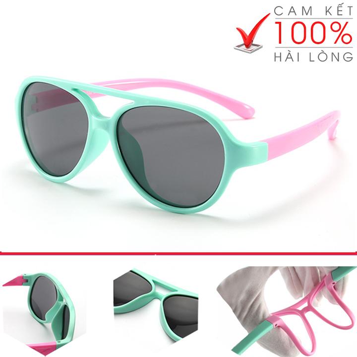 [HCM]Kính mát trẻ em hàng hiệu gọng dẻo siêu nhẹ an toàn chất lượng chống tia UV M18