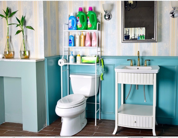 Kệ để đồ nhà tắm lắp trên toilet 7