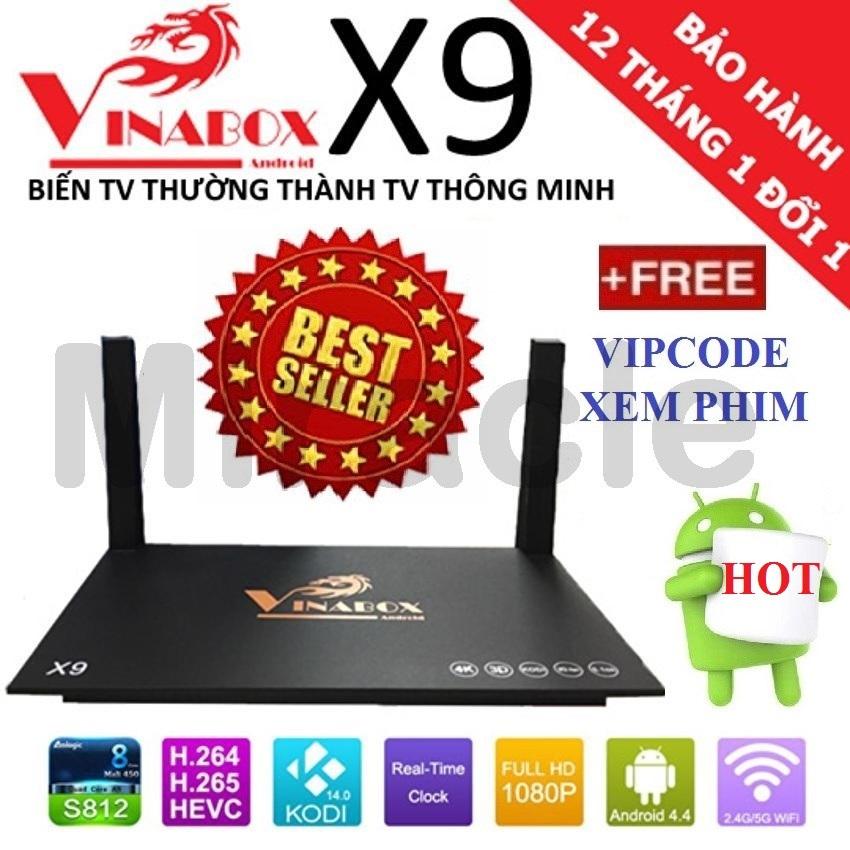 Android tivi box vinabox x9 + tặng vipcode hdplay - phân phối bởi miracles company