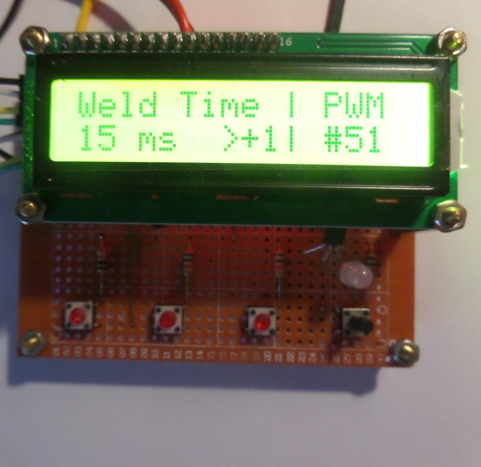 Mạch arduino lập trình điều khiển thông số máy hàn cell pin hiển thị lcd i2c 16x2