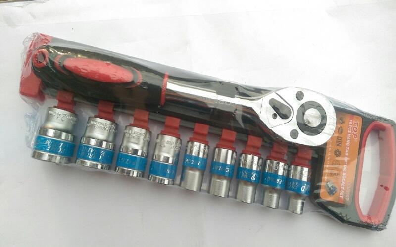 Bộ tuýp 10 chi tiết 1/2" cần tư động top tbs12245