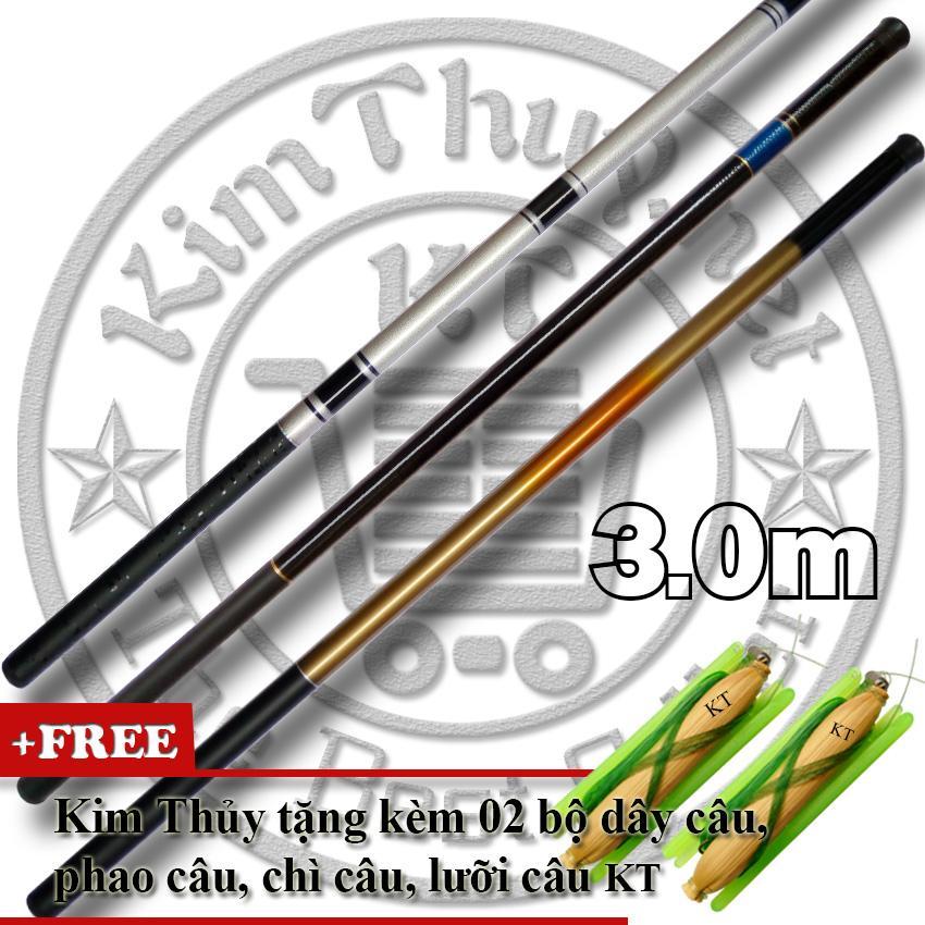 Cần câu tay KT-CT 3.0m (*Kim Thủy) + Tặng kèm 2 bộ dây câu, phao câu, chì câu, lưỡi câu