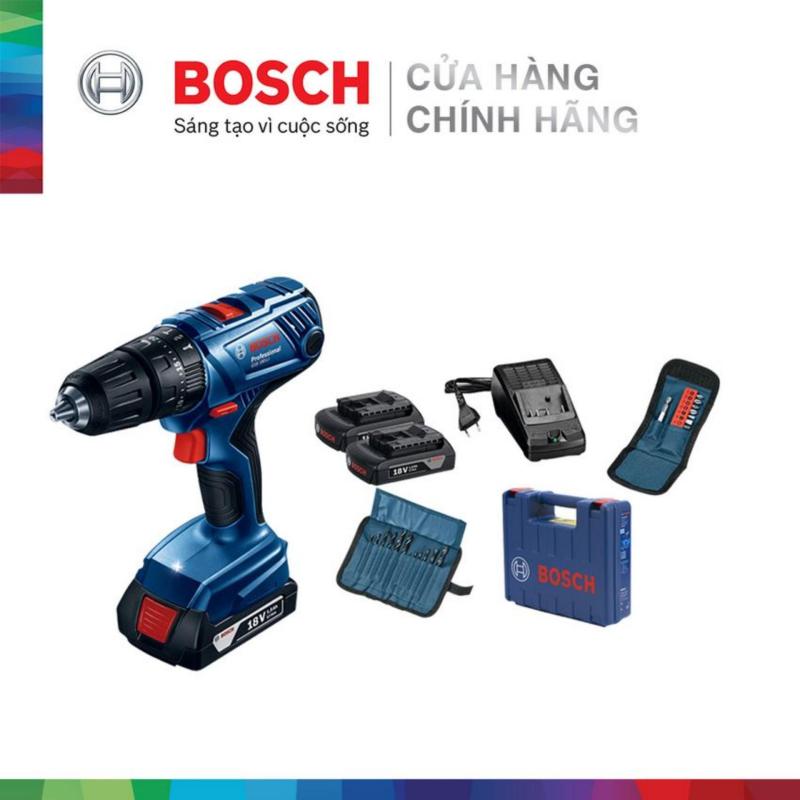 Máy khoan vặn vít dùng pin động lực Bosch GSB 180-LI + phụ kiện MỚI