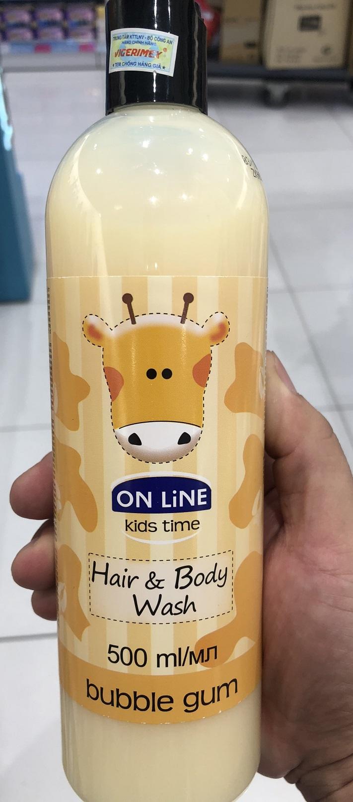Dầu gội kết hợp sữa tắm dưỡng ẩm da em bé hương kẹo cao su Ba Lan 500ml