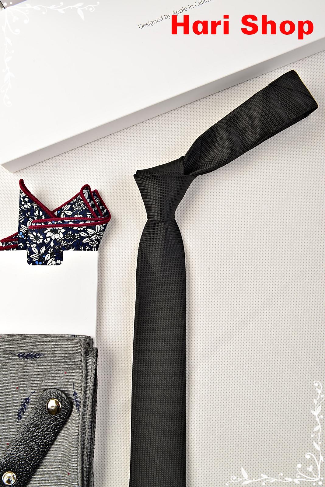 Cà vạt nam bản nhỏ 5cm - cavat tự thắt