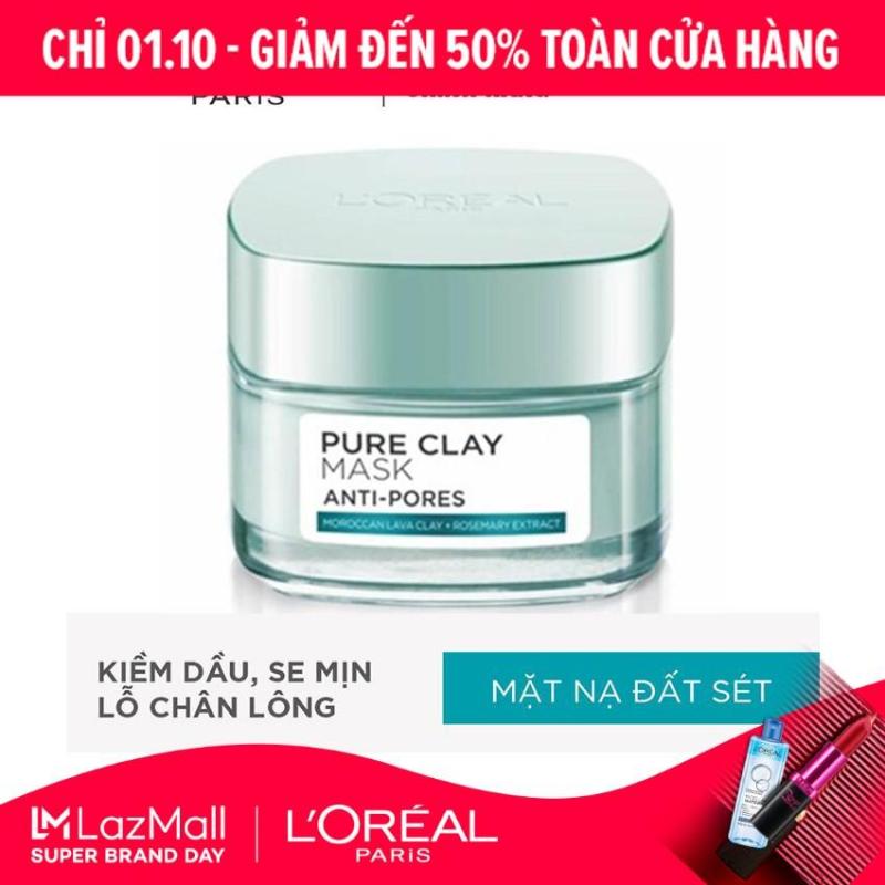 Mặt nạ đất sét kiềm dầu se mịn lỗ chân lông LOreal Paris Pure Clay mask Anti pores