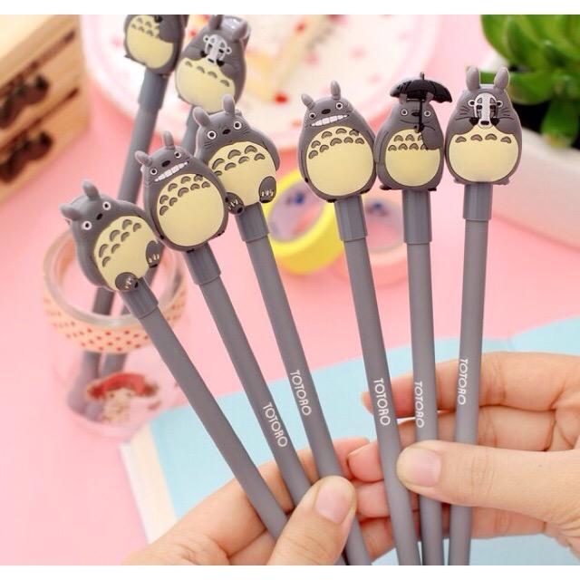 Bút viết mực nước Totoro có 4 màu mực đen đỏ xanh tím - SakuraShop