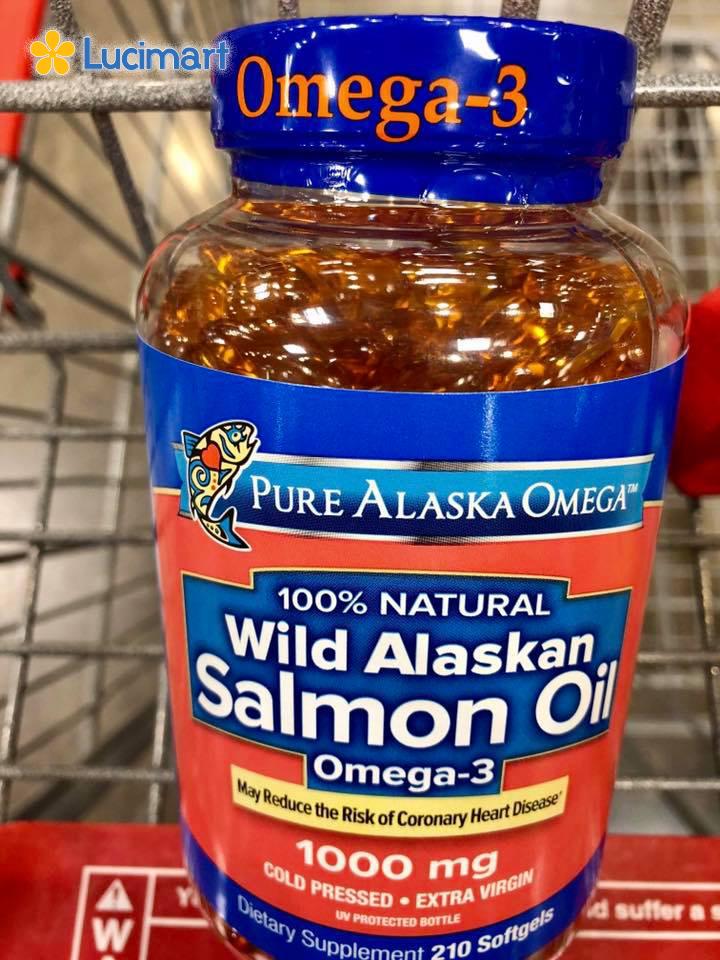 Viên dầu cá hồi tự nhiên Pure Alaska Wild Salmon Oil Omega