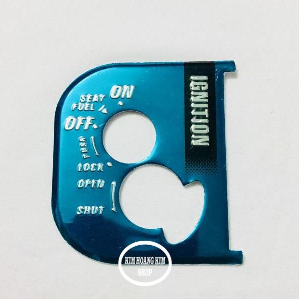 Tem Nhôm dán ổ khóa Xe máy Airblade (màu Xanh)