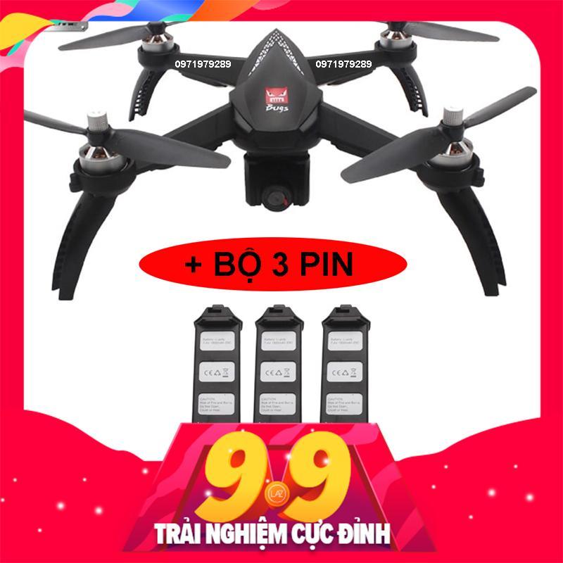 ( BỘ 3 PIN) Máy bay Flycam MJX bugs 5W - GPS, follow me , truyền hình ảnh về điện thoại, camera 1080P xoay góc 90 độ
