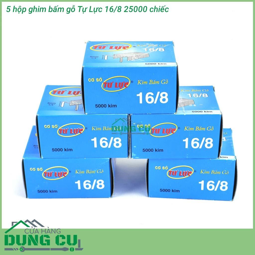 Ghim bấm gỗ 16/8 Tự Lực 5 Hộp 25000 kim