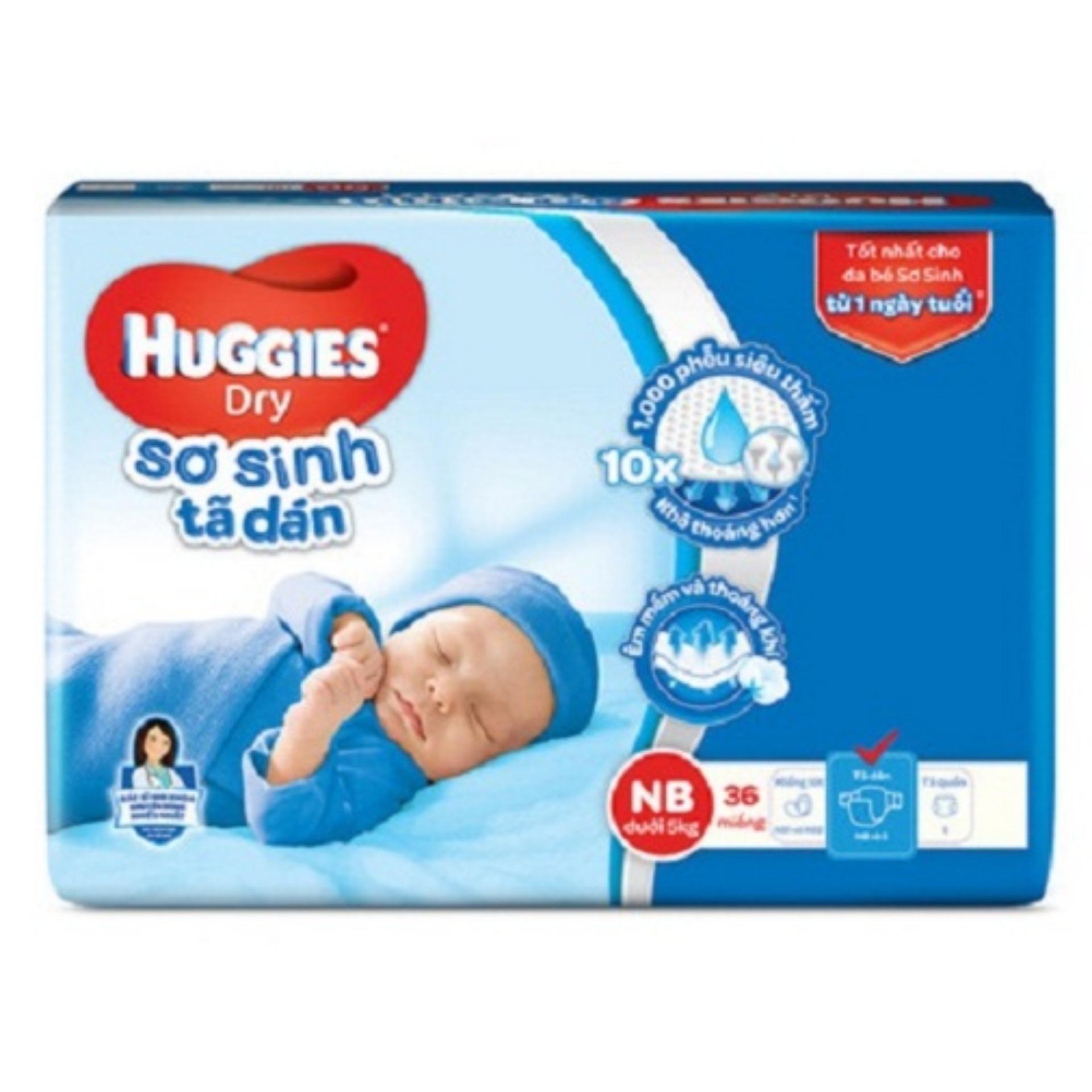 Tã dán sơ sinh Huggies Newborn 36 miếng