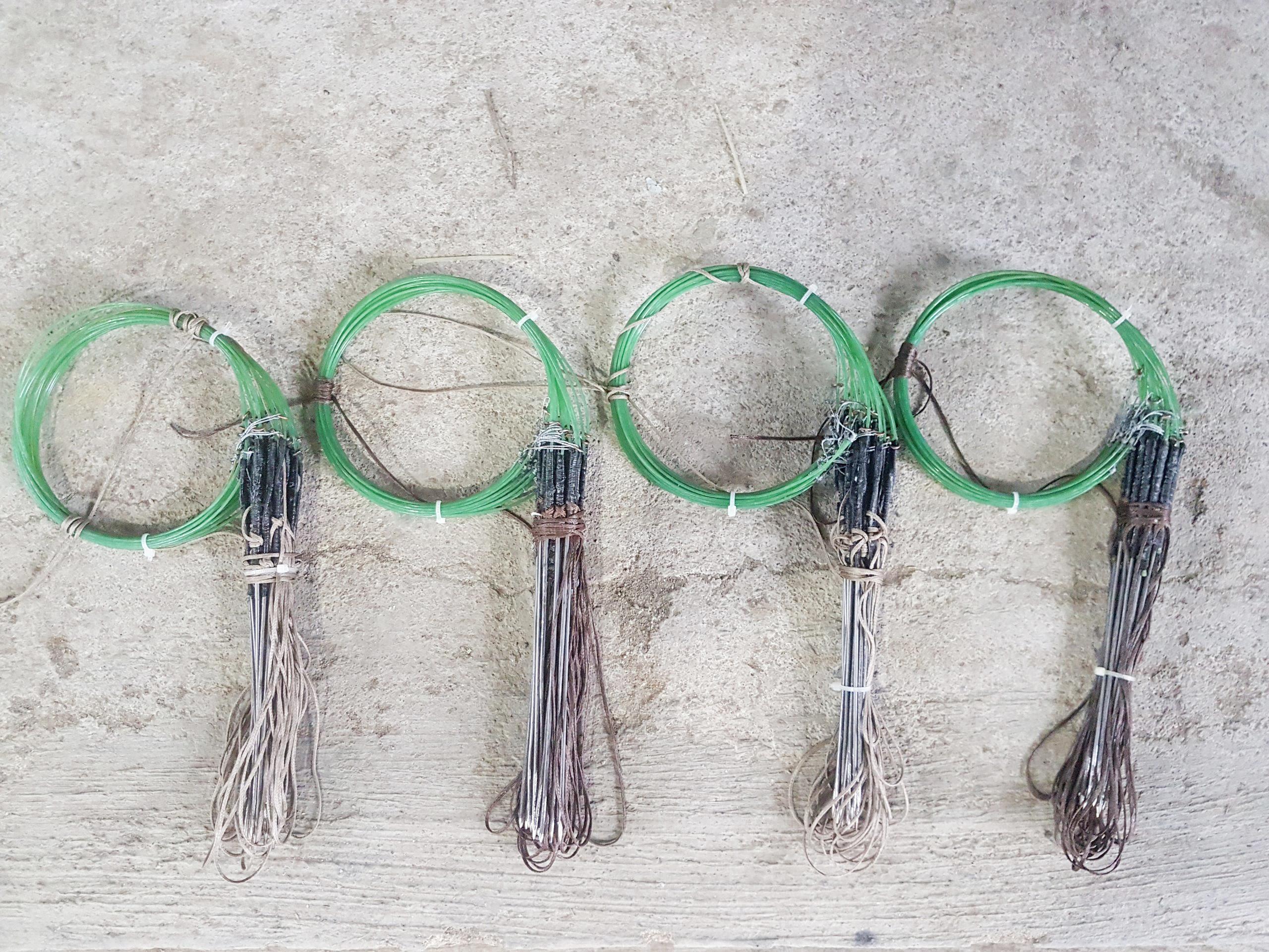 1 bộ Giò bẫy cúm núm, quốc, bịp, gà đồng màu tàng hình cỏ khô xanh rêu ( 1 bộ 20 chân giá rẻ )