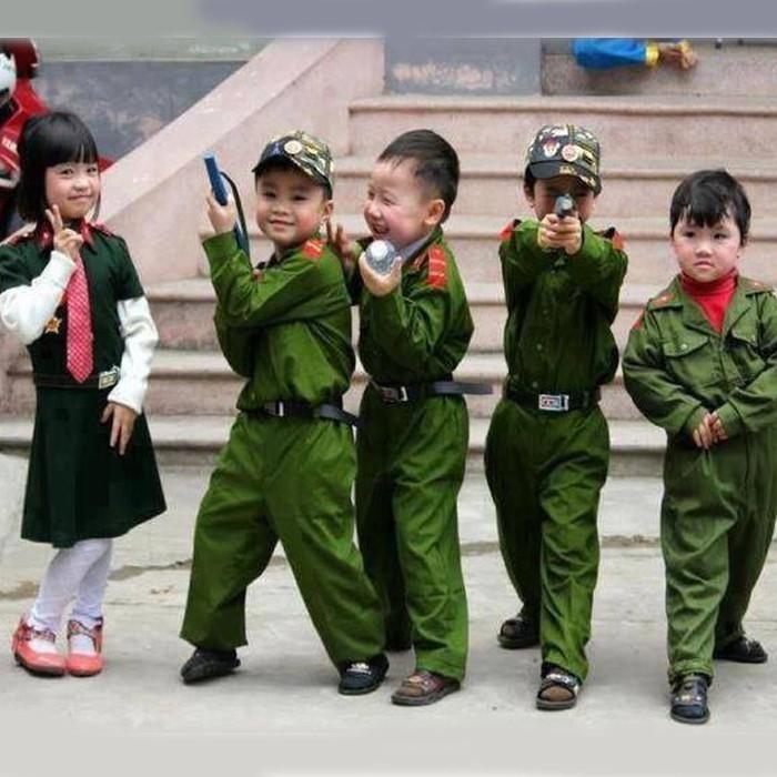 bộ quần áo công an giao thông trẻ em 2