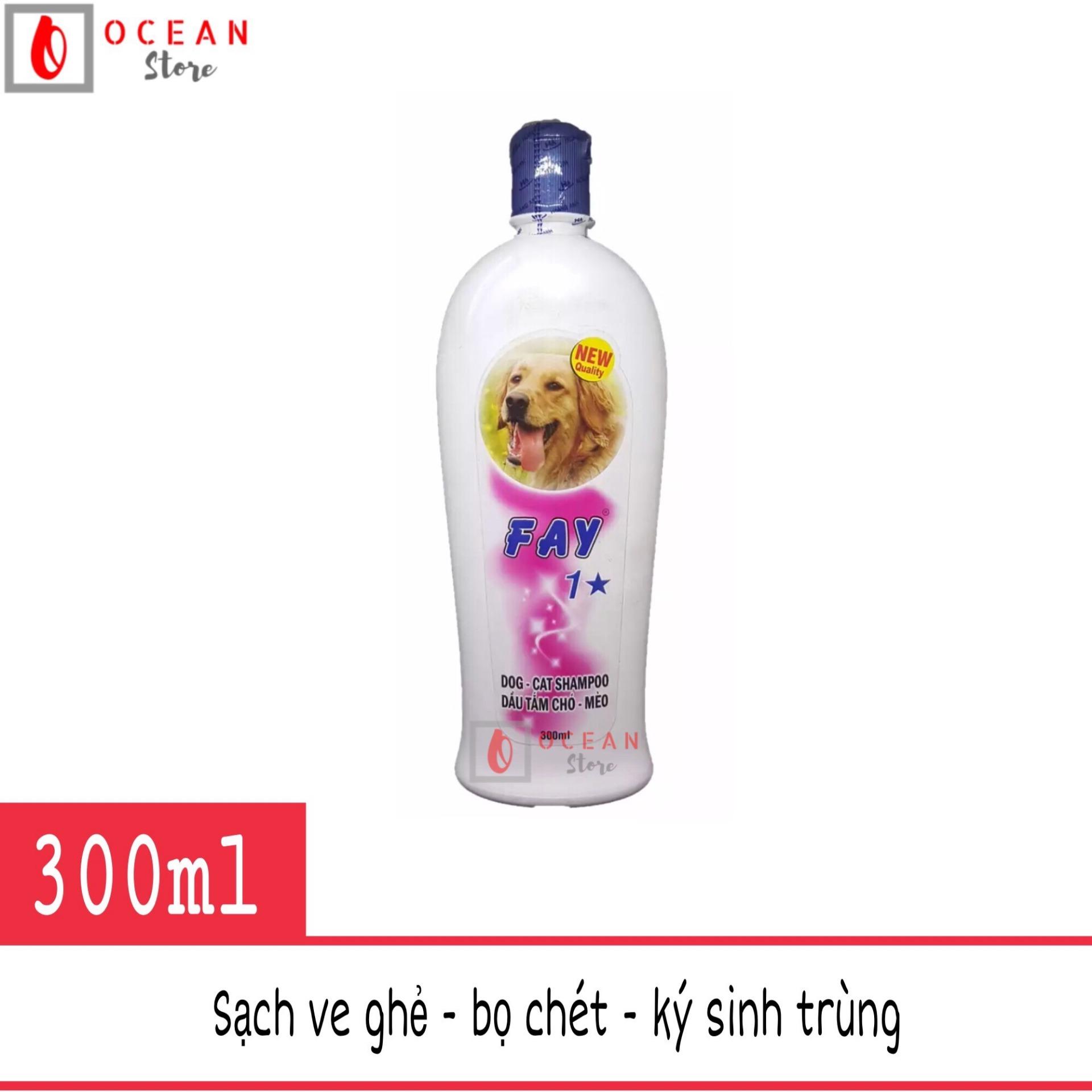 Sữa tắm diệt ve ghẻ, bọ chét, dưỡng lông, thơm lâu cho chó mèo - Fay 1 sao 300ml