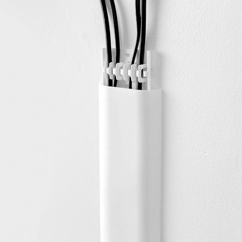 Bộ 5 thanh nẹp ốp tường sắp xếp luồn dây điện thẩm mỹ màu trắng C1645