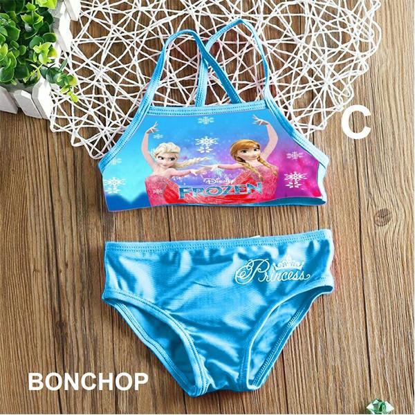 Đồ bơi 2 mảnh elsa cho bé 1-8 tuổi