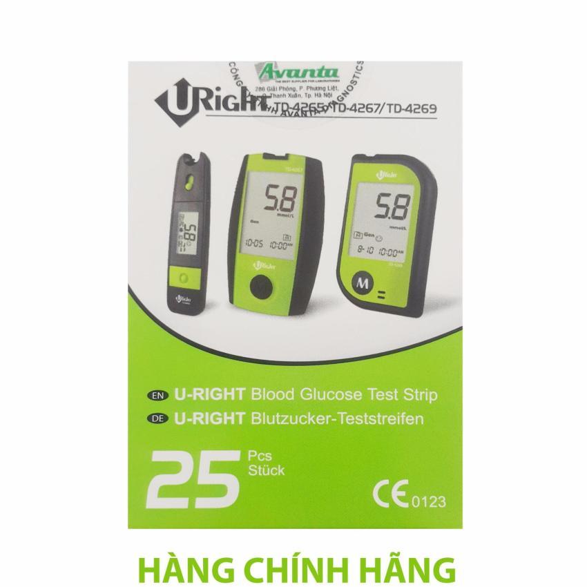 Que thử đường huyết hộp 25 que rời dùng cho máy U-Right TD-4265