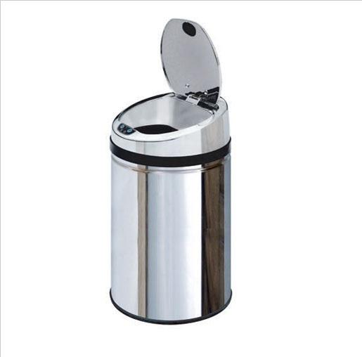 Thùng rác cảm ứng tự động ECO 806 dung tích 6L (INOX Bóng), Thùng rác thông minh, Vỏ INOX ruột nhựa, tự động đóng mở