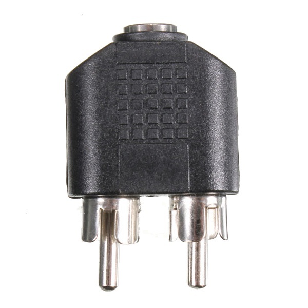 Đầu chuyển đổi Audio 3.5mm âm ra 2 đầu RCA hoa sen 1