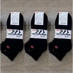 Bộ 10 đôi tất vớ nam cổ trung mầu đen tuyền Uni - Nhật Bản