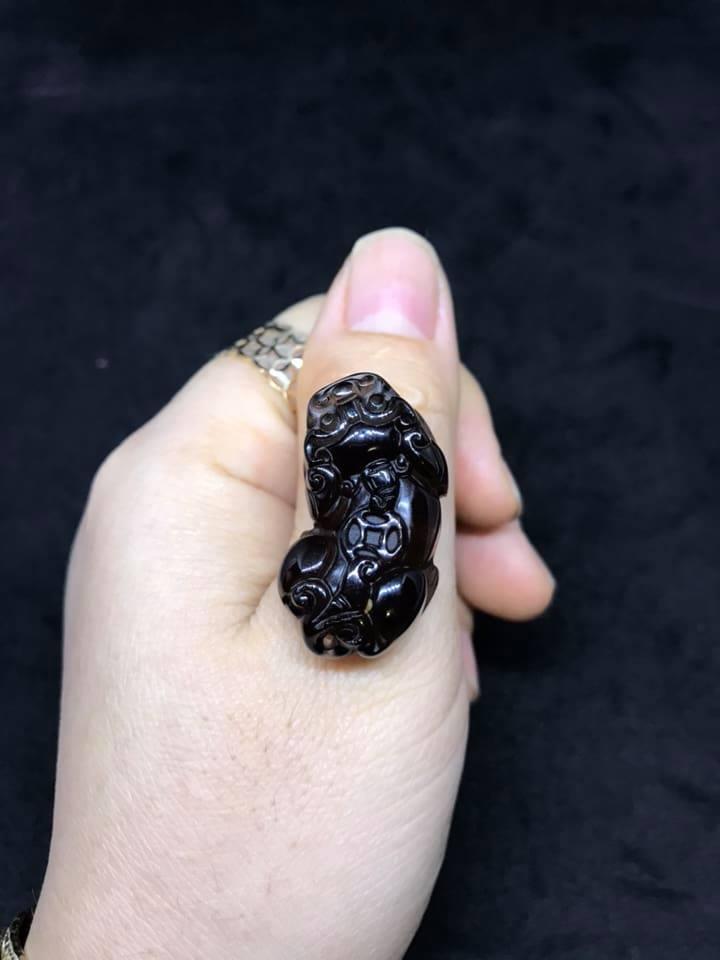 [HCM]MẶT NHẪN - MẶT DÂY CHUYỀN TỲ HƯU THẠCH ANH KHỐI -SIZE LỚN