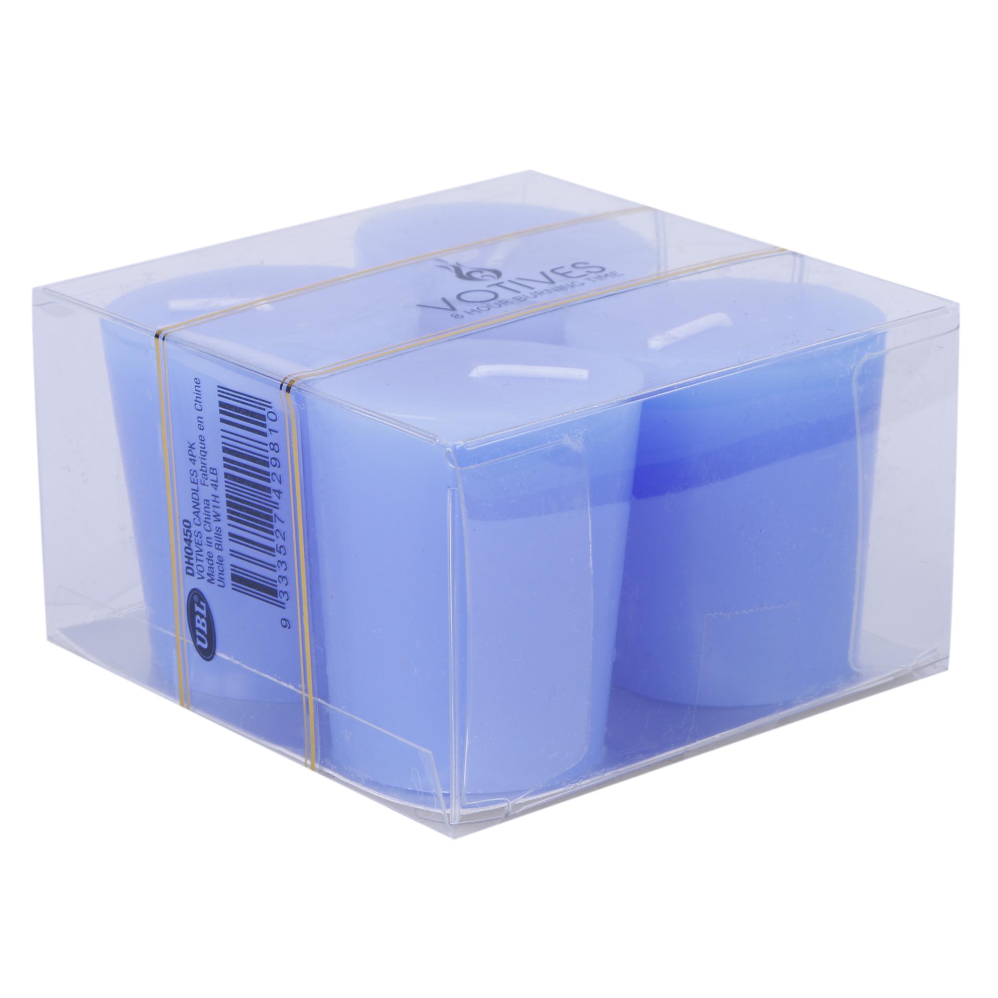 Bộ 4 nến sáp cháy lâu UBL DH0450 (Xanh)