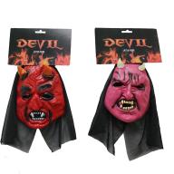 Mặt nạ ác quỷ màu đỏ với mũ trùm đầu Halloween Uncle Bills UH00650 thumbnail