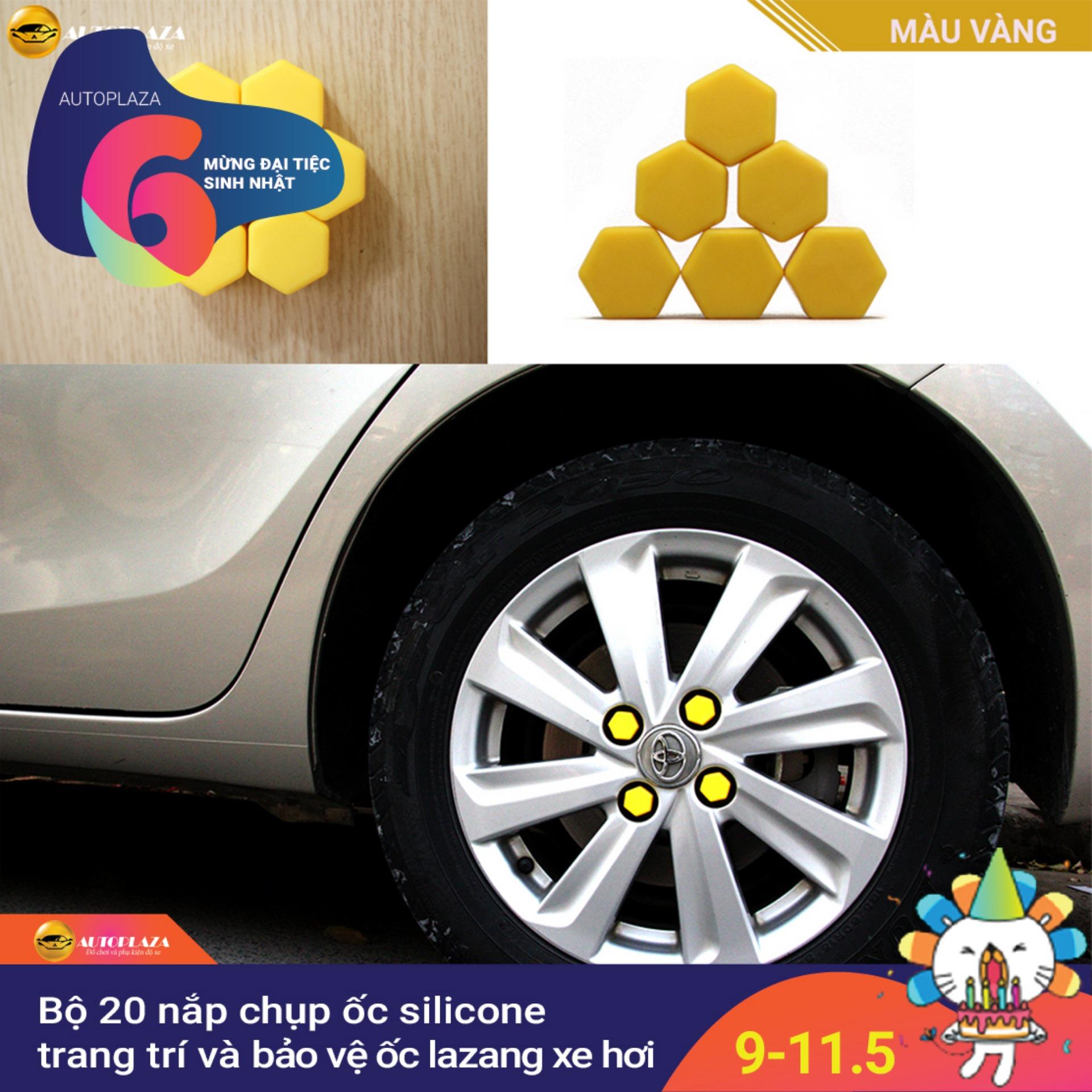 Bộ 20 nắp Chụp Ốc silicone trang trí ô tô lazang AutoPlaza